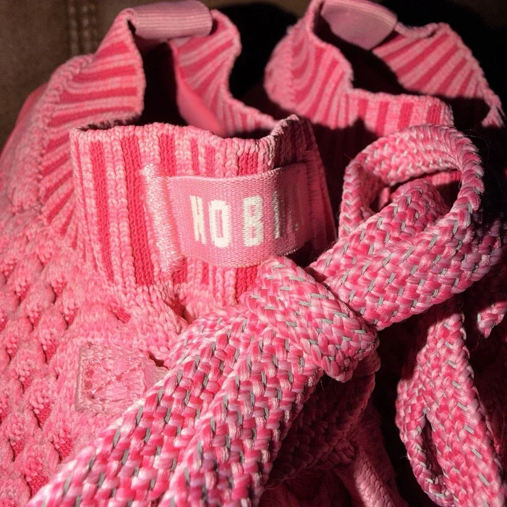 Nobull Allday Diamond Knit Unisex M9.5/W11 Running Shoes fuchsia Pink Sneakers